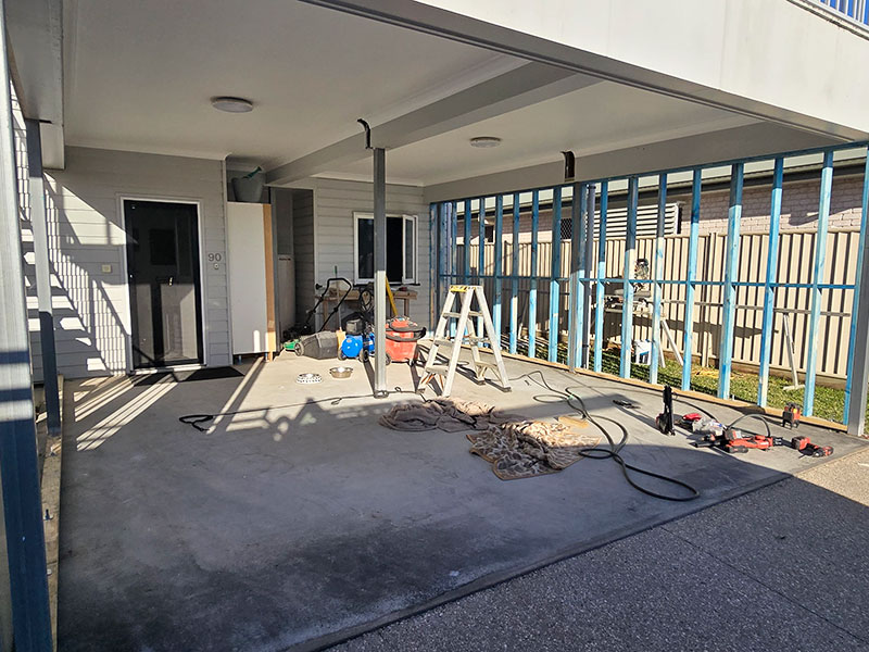Before Carport Enclosing Renovation