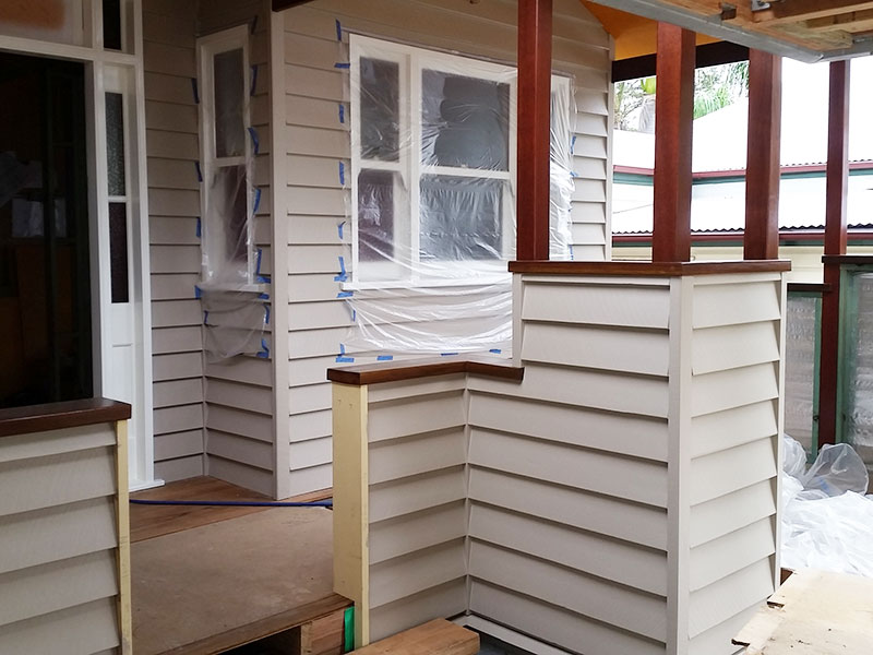 Builder New Convered House Entrance