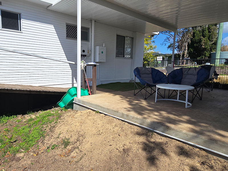 Before construction of the new deck